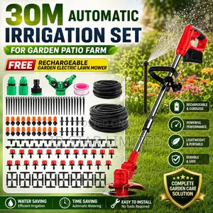 Transform Your Garden With 30m Irrigation Set and Free Electric Mower