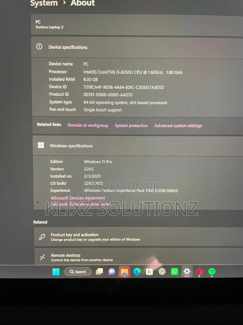 Laptop Microsoft Surface 2 8GB Intel Core i5 SSD 256GB
