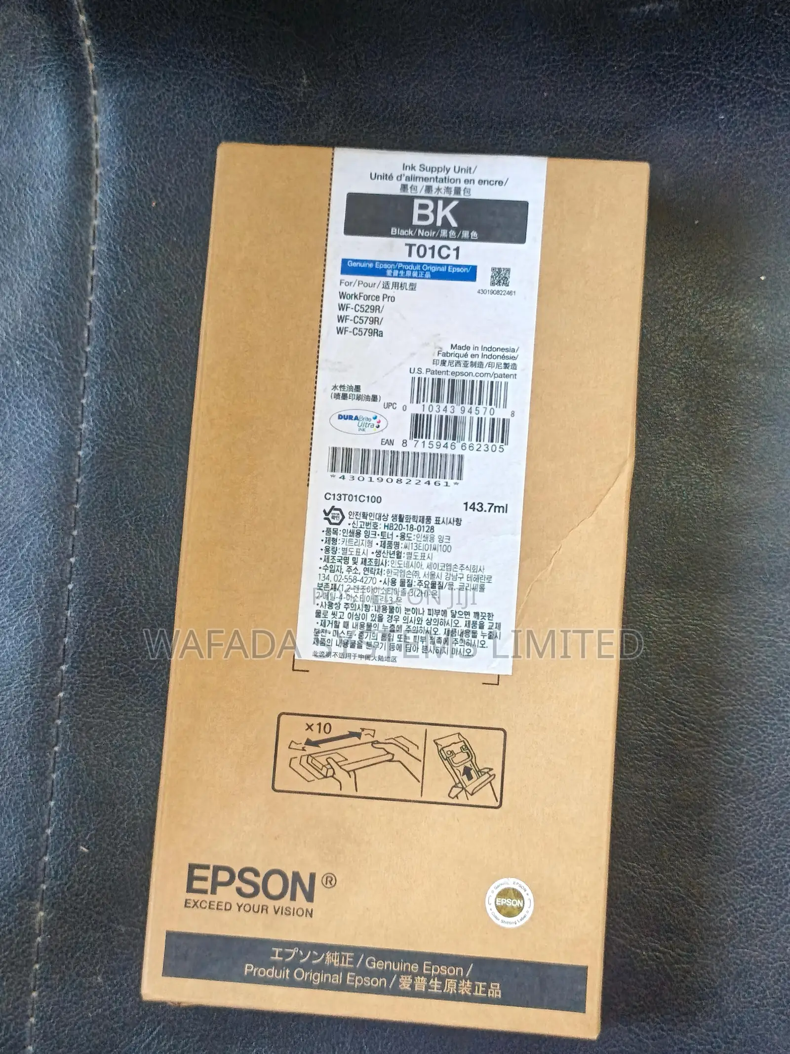 Original Epson T01c1 Bk for Workforce Pro Wf-C529r Wf-C579r