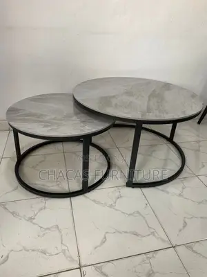 Premium Modern 2-Tier Nesting Coffee Table – Sleek Black