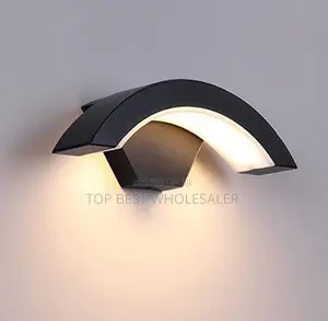 Modern Style Wall Sconce Metal 1 Light Sconces in Black for Outdoor