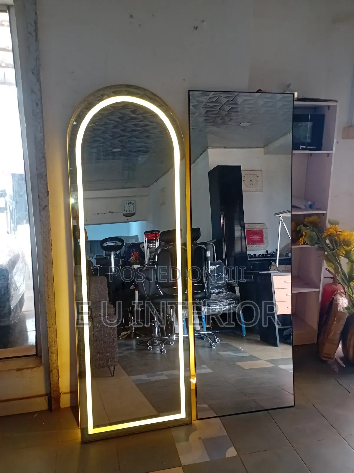 Led Arched Floor Mirror
