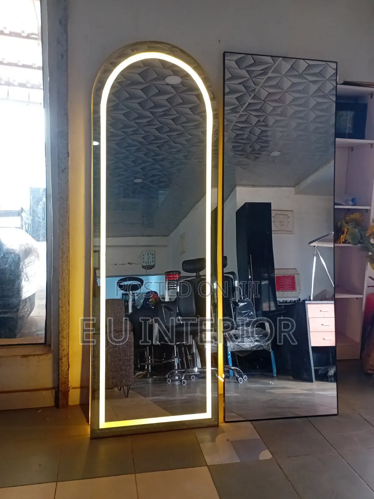Led Arched Floor Mirror