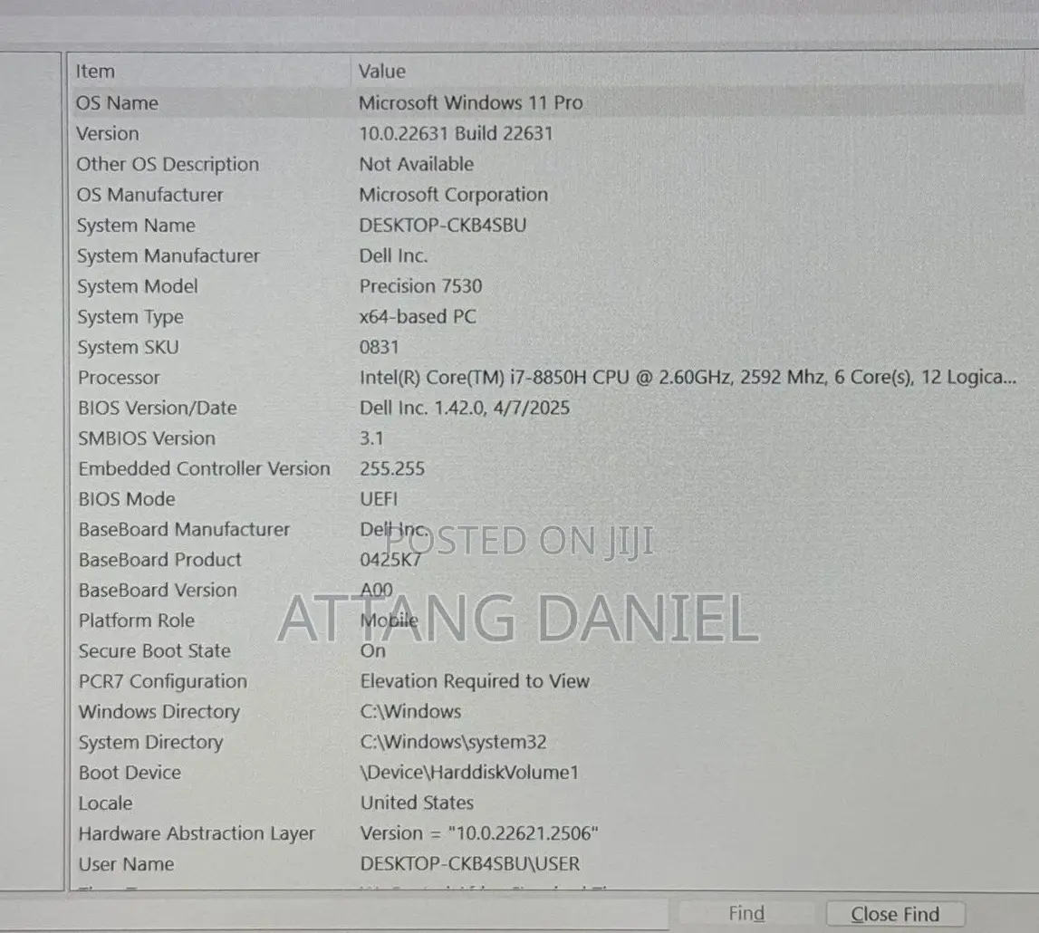 Laptop Dell Precision 7530 16GB Intel Core i7 SSD 512GB