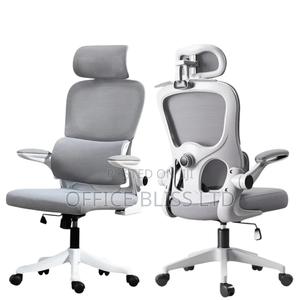 Trendy Egornomic Swivel Office Chair - Grey/White