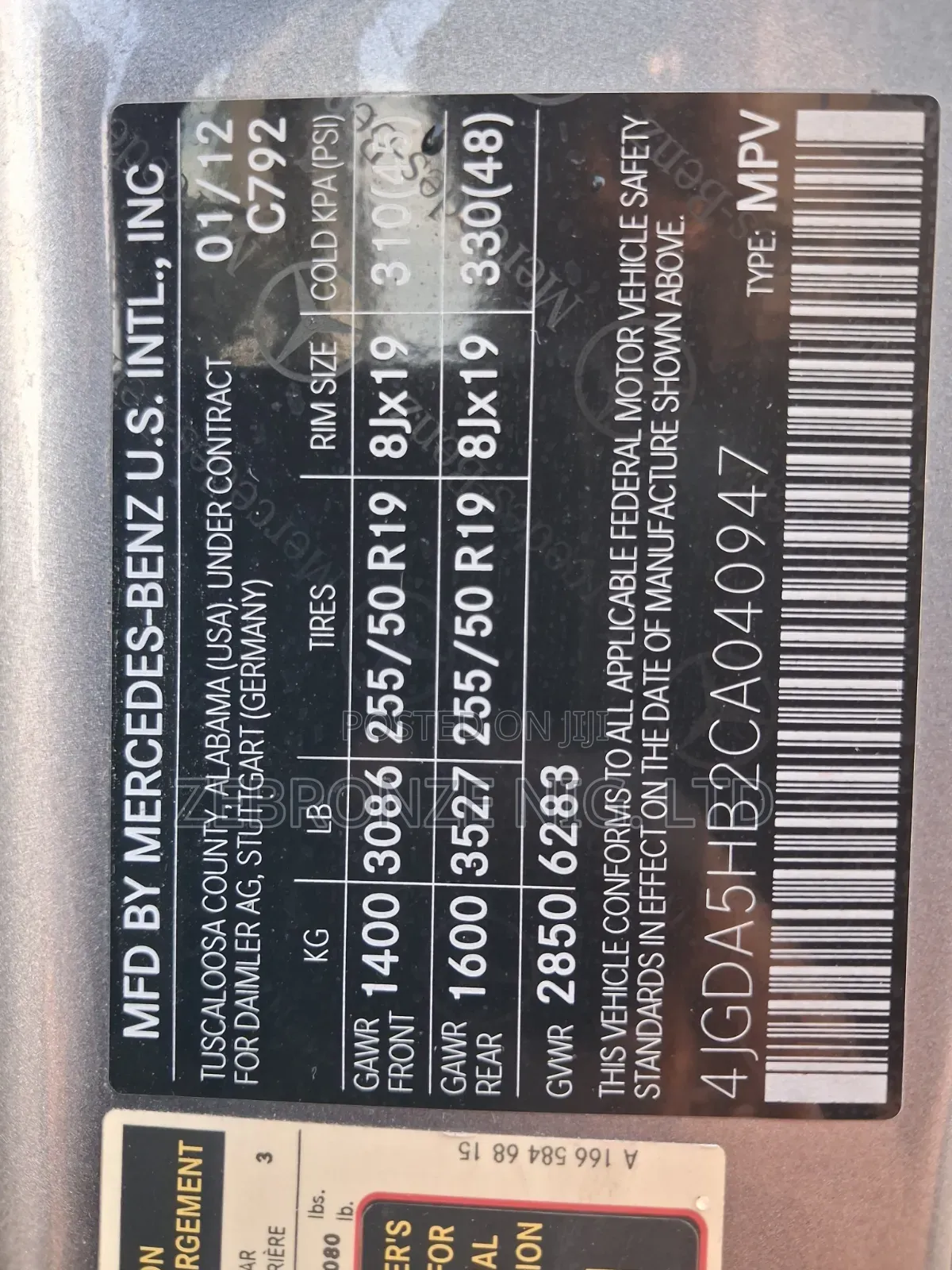 Mercedes-Benz M Class 2012 Gray