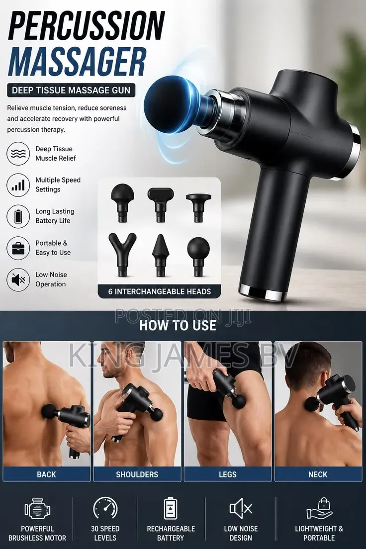 Portable Deep Tissue Massage Gun – Smart Recovery Tool
