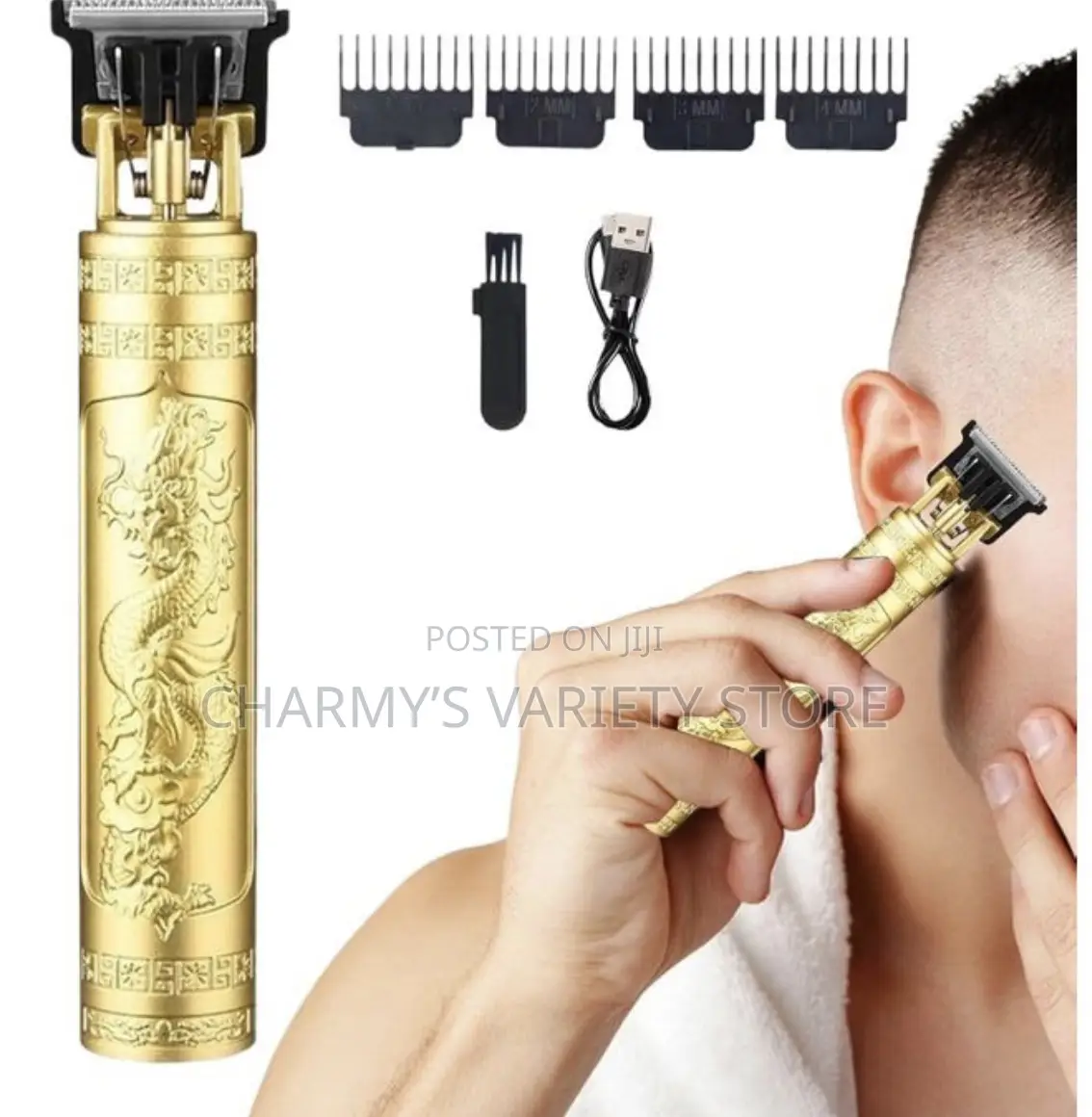 Rechargeable Hair Clipper With 4 Different Blades