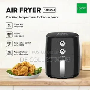 Syinix 6l Air Fryer- Healthy Multipurpose Airfryer