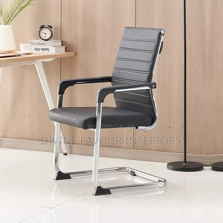 Mid Back Leather Visitor Office Chair