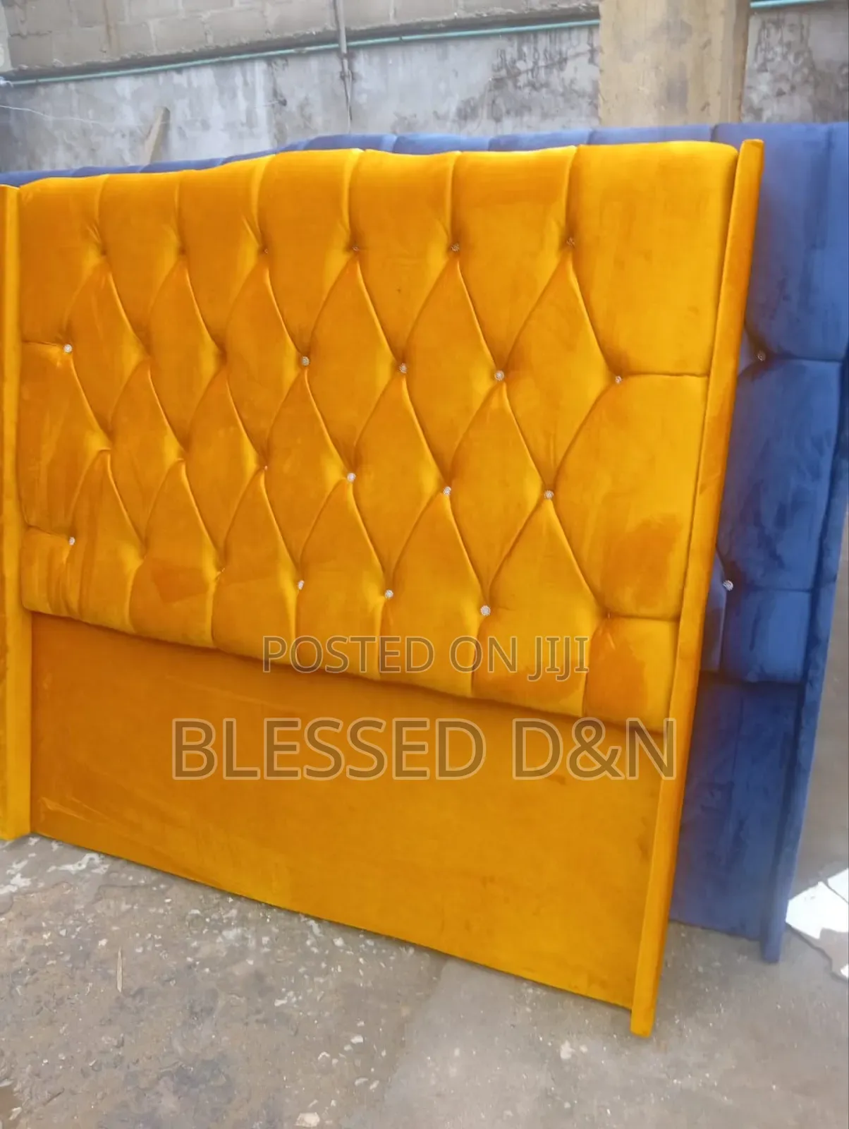 High Yellow Gold Paded Bed Frame