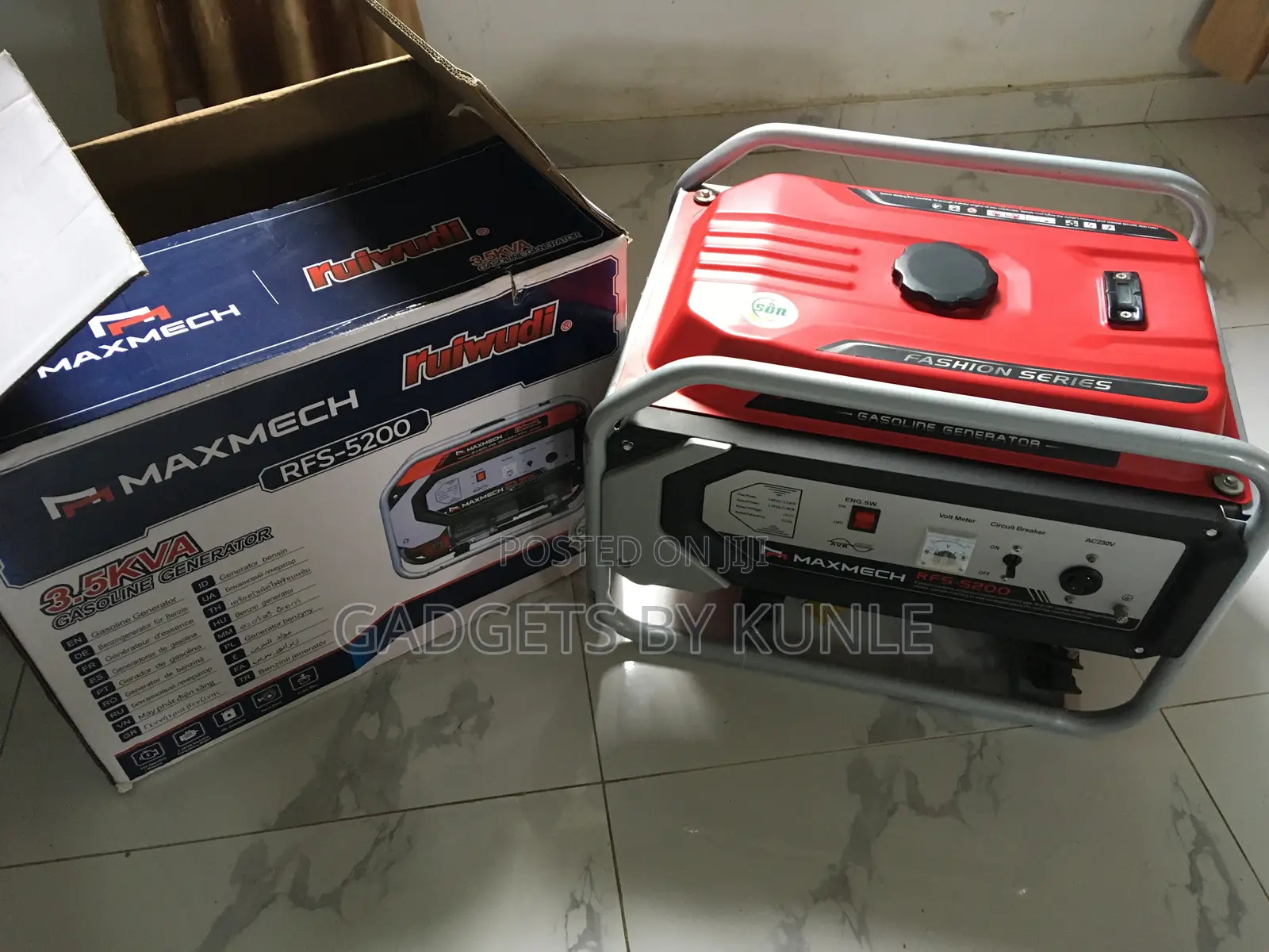 Maxmech 3.5kva Full Copper Manual Start Generator (Rfs5200)