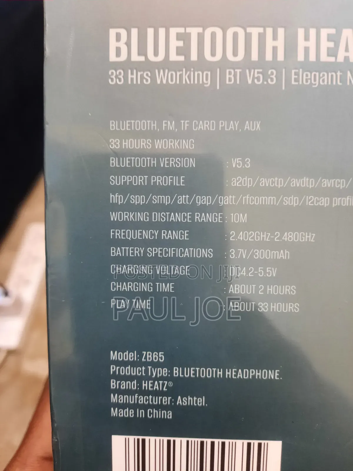 Powerful Bluetoothheadphone 33hrs Working
