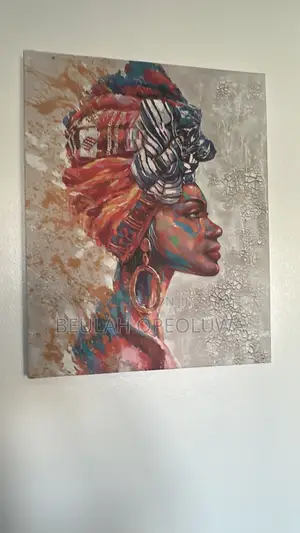 Beautiful African Queen Canvas Wall Art – Modern Home Decor Painting