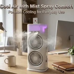 Drumstone 3 Spray Standing Oscillation Misting Fan.
