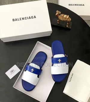 New Balenciaga Leather Slippers