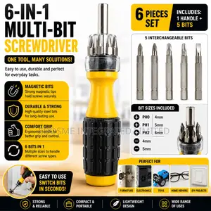 6in1 Multi-Bit Screwdriver