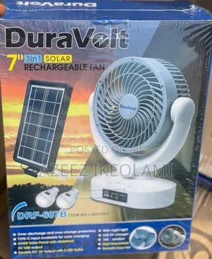 Rechargeable Solar Fan