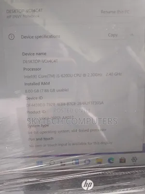 Laptop HP 8GB Intel Core i5 SSD 256GB