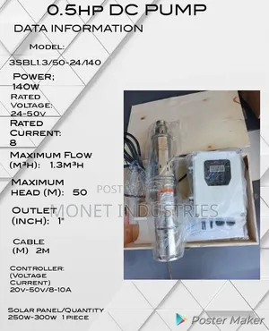 0.5hp Dc Solar Submersible Pump