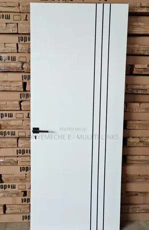 3ft by 7ft White HDF Wooden Internal Door