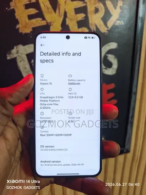 Xiaomi 15 256 GB Black