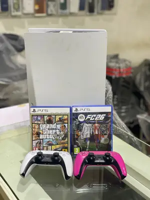 Neatly Used Pes5 With 2 Follow Come Pad and Fc26 With Gta5