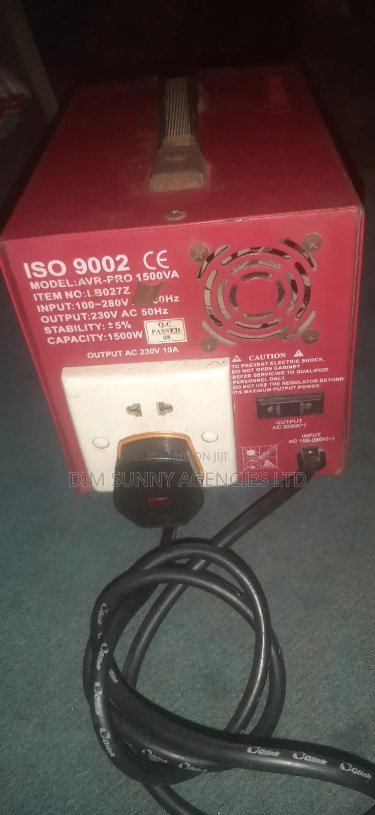 1500 Watts Voltage Stabiliser