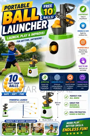 Train Like a Pro – Portable Ball Launcher With 10 Free Tennis Balls