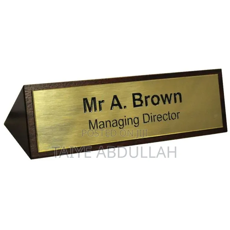 Desk Nameplate