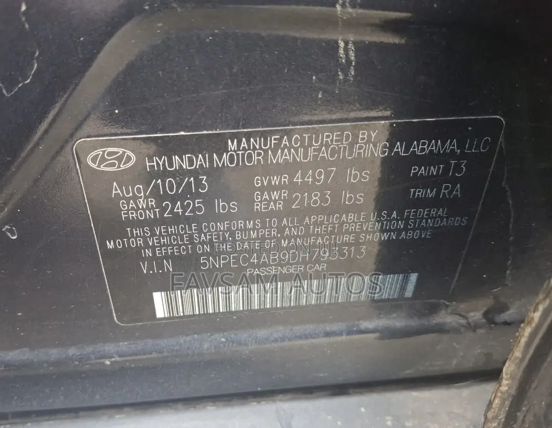 Hyundai Sonata 2014 Blue