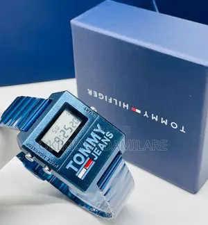 Tommy Hilfiger Linear Digital Chain Wristwatch`