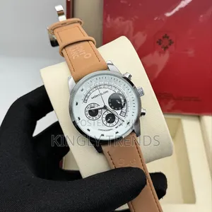 Luxury Patek Philippe Automatic Leather Wristwatch