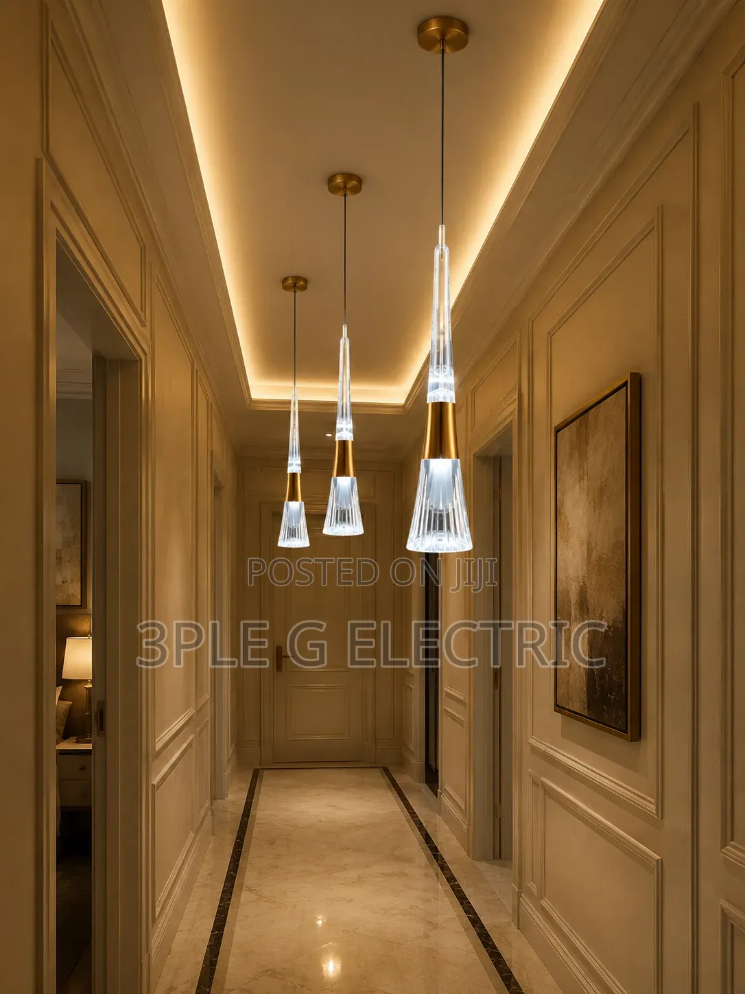 Gold Body Single Pendant Light