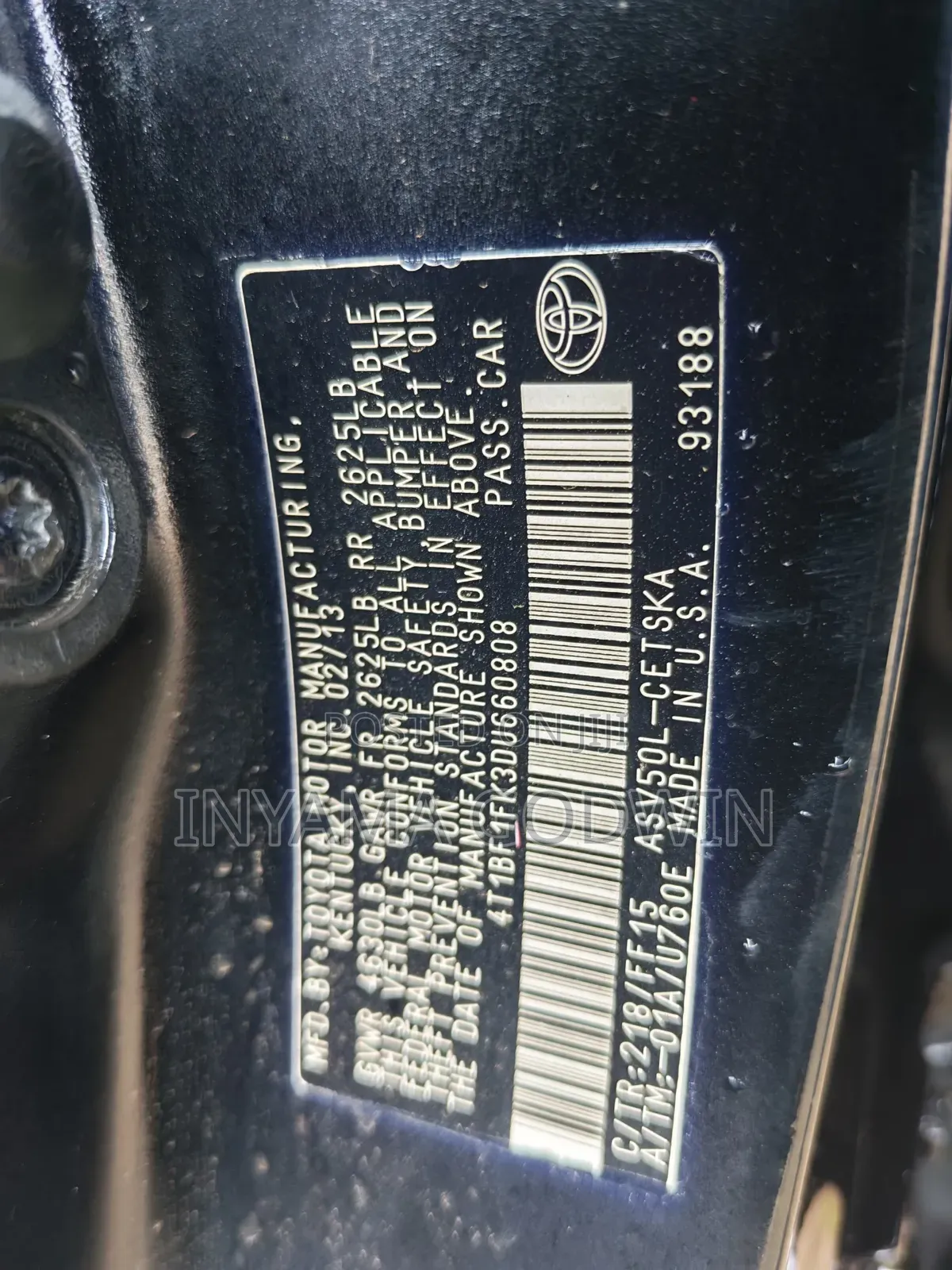 Toyota Camry 2013 Black