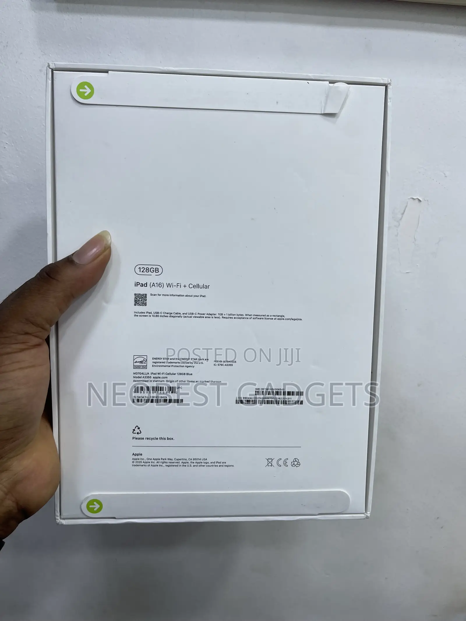 New Apple iPad (2025) 128 GB Blue