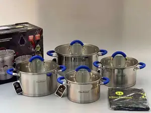 Original Haus Roland 4-Pot Cookware Set With Glass Lids