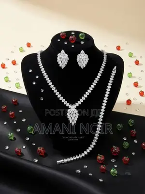 Diamond-Inspired Bridal Jewelry Set