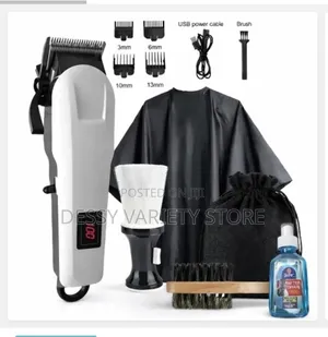 Professional Rechargeable Hair Clipper Kit – 12-Piece Complete Set