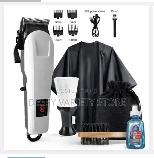 Professional Rechargeable Hair Clipper Kit – 12-Piece Complete Set
