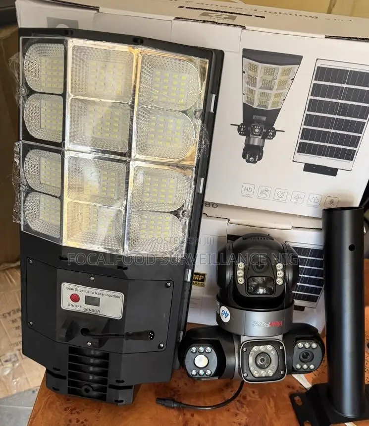 Original 3 Lens CCTV Camera + Solar Street Light