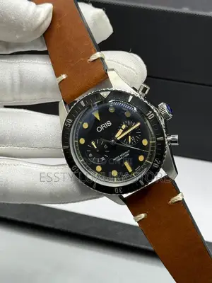 Oris Quality Luxury Men Genuine Leather Wristwatch