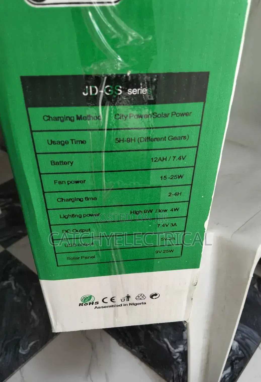 Rechargeable Solar Fans