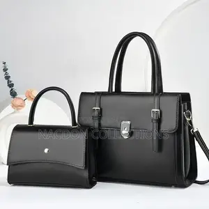 2-in-1 Executive Leather Handbag Set.Big Office Bag + Mini Bag.