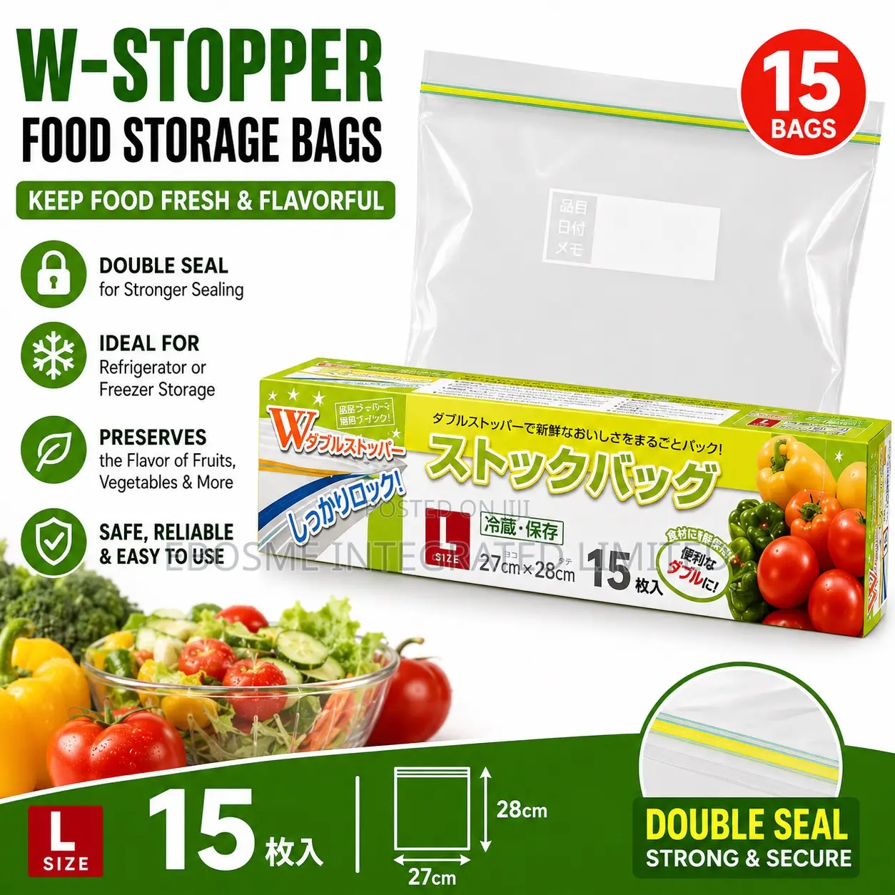 Food Storage Bag W-Stopper