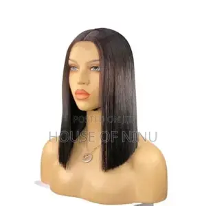 Straight Hairstyle Lace Wig Lace Hair Wig Middle Part Side X Real Hair