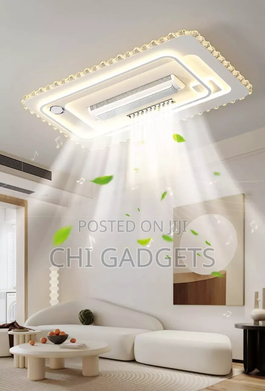 Smart Bladeless Ceiling Fan Light