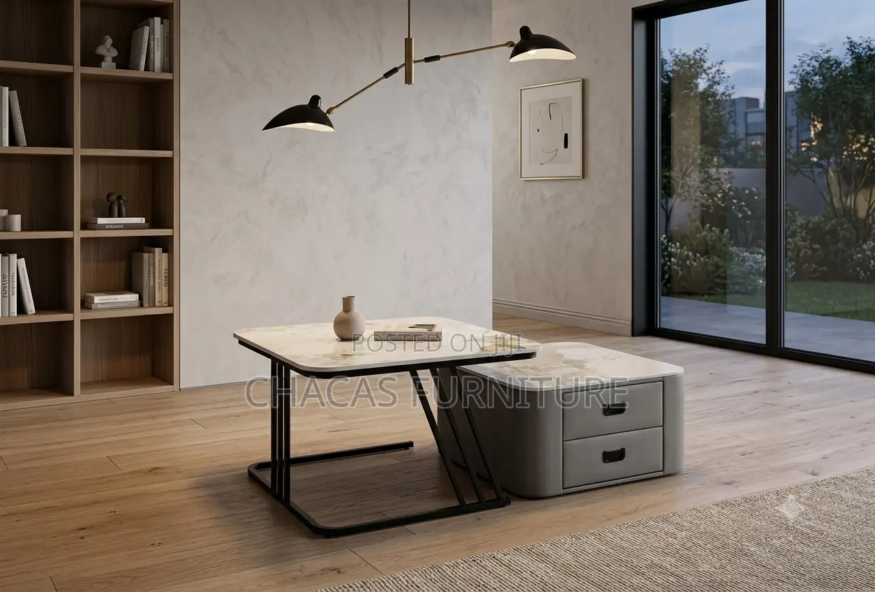 Modern Nesting Coffee Table Set With Storage