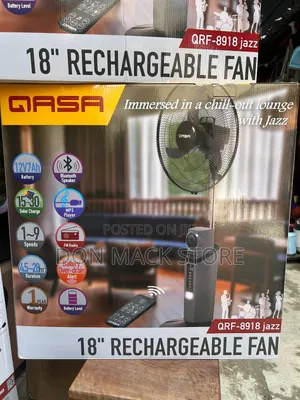 New Arrival | Qasa 18 Inch Rechargeable Fan With Fm Radio/Mp3