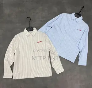 About Blank Stripped Long Sleeve Shirts for Men